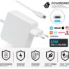 CARGADOR COMPATIBLE USB-C 65W DIRECTO A PARED COLOR BLANCO