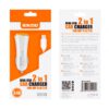 CARGADOR COCHE LIGHTNING IPHONE 5/6 | 2 EN 1 | 3.4A | BLANCO