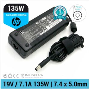CARGADOR HP ORIGINAL | 19V / 7.1A | 7.4 x 5.0mm | 135W