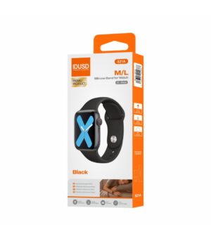 CORREA DE SILICONA 42-49MM M/L NEGRO COMPATIBLE CON APPLE WATCH Y IDUSD WATCH IDUSD S21A