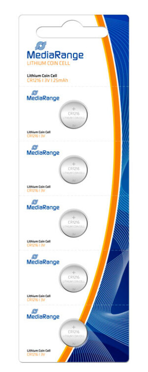 CR1216 3V PILAS BOTÓN MEDIARANGE | PACK DE 5 UNIDADES