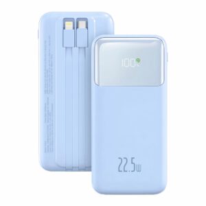 BATERIA EXTERNA ECO POWER FLOW POWERBANK 10000MAH 22.5W COLOR AZUL NIEBLA · IDUSD P14D