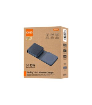 CARGADOR INALAMBRICO / WIRELESS ECO SLIM 3 EN 1 15W IDUSD D255A