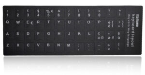 ETIQUETAS ADHESIVAS | TECLADO ITALIANO NEGRO