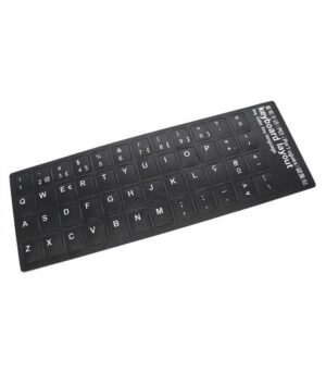ETIQUETAS ADHESIVAS TECLADO PORTUGUÉS NEGRO