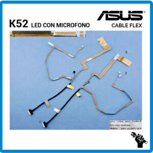 CABLE FLEX DE PANTALLA ASUS K52 LED CON MICRÓFONO