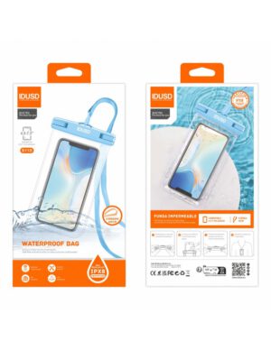 FUNDA DE PLAYA TRANSPARENTE COLOR AZUL | IDUSD S11D