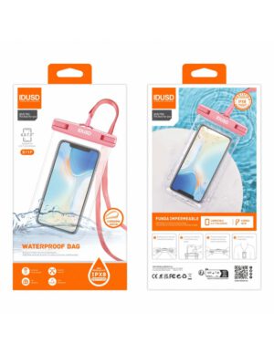 FUNDA DE PLAYA TRANSPARENTE COLOR ROSA | IDUSD S11F