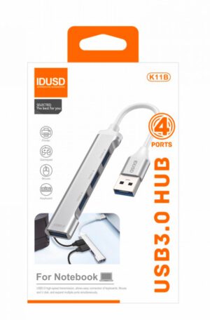 MINI HUB USB 3.0 4 EN 1 | IDUSD K11B
