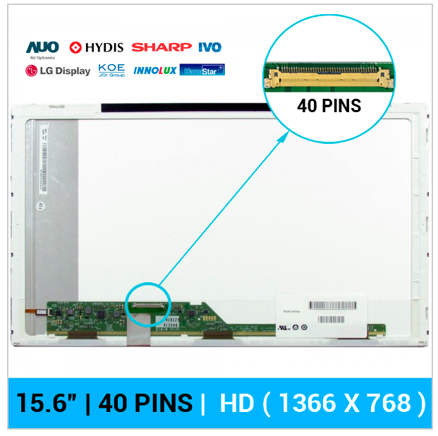 PANTALLA 15.6" LED HD 40 PINS