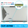 PANTALLA 14.0" HD SLIM LED | SAMSUNG LTN140AT21