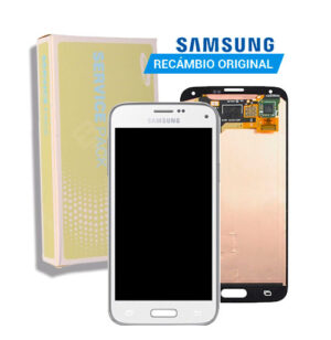 SAMSUNG GALAXY S5 MINI SM-G800F SM-G800H SM-G800H/DS PANTALLA LCD DISPLAY + TACTIL ORIGINAL | BLANCA | GH97-16147B