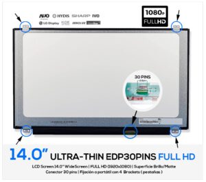 PANTALLA 14.0" | BOE NV140FHM-N31 V8.0