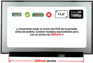 PANTALLA 15.6" BOE NV156FHM-N69 V8.0 ( REACONDICIONADA )