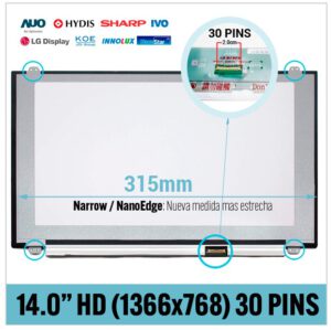 PANTALLA 14.0" | BOE NT140WHM-N44 V8.0