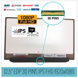 PANTALLA 12.5" FULL HD LED SLIM | EDP 30 PINS IPS