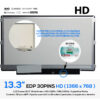 PANTALLA 13.3" | HD LED SLIM | 30 PINS | BARRAS LATERALES