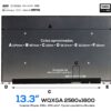PANTALLA 13.3" LED WQXGA 40 PINS SIN BRACKETS