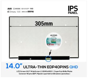 PANTALLA 14.0" AUO B140QAN05.H B140QAN05.0