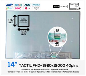 PANTALLA 14.0 AUO B140UAK02.H