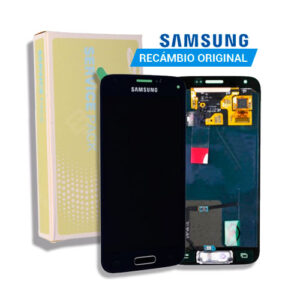 SAMSUNG GALAXY S5 MINI SM-G800F SM-G800H SM-G800H/DS PANTALLA LCD DISPLAY + TACTIL ORIGINAL | NEGRA | GH97-16147A