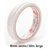 CINTA DE DOBLE CARA TRANSPARENTE 6MM. 10M.