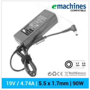 CARGADOR PACKARD BELL COMPATIBLE | 19V / 4.74A | 5.5 x 1.7mm | 90W