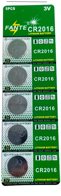 CR2016 3V PILAS BOTÓN · BLISTER DE 5 UNIDADES