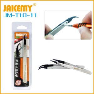 PINZAS ANTIESTÁTICAS CON PUNTAS INTERCAMBIABLES JAKEMY JM-T0-11