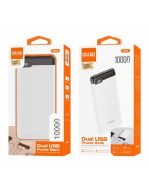 BATERIA EXTERNA POWERBANK 10000MAH LED 100% 10W | IDUSD P08B