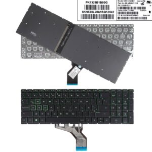 TECLADO LATINO HP PAVILION 250 G7 255 G7 15-CN 15-CS 15-CR 15-CW 15-CX 15-DR 17-BY 17-CA SERIES SIN MARCO RETROILUMINADO COLOR VERDE | AE09U010 787766-020