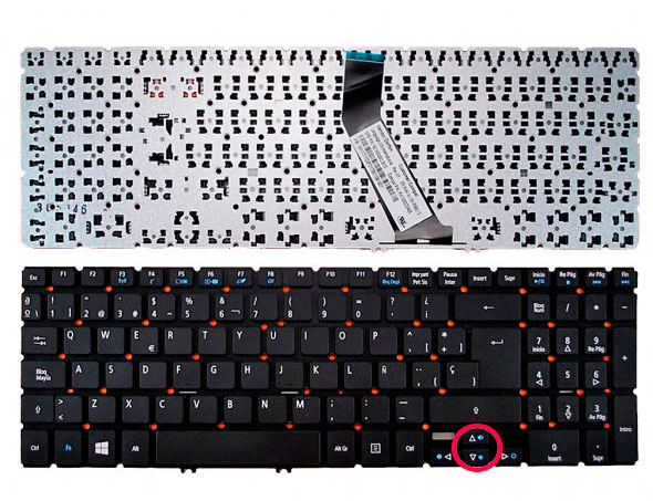 TECLADO ESPAÑOL ACER ASPIRE V5-571 | SIN MARCO NEGRO