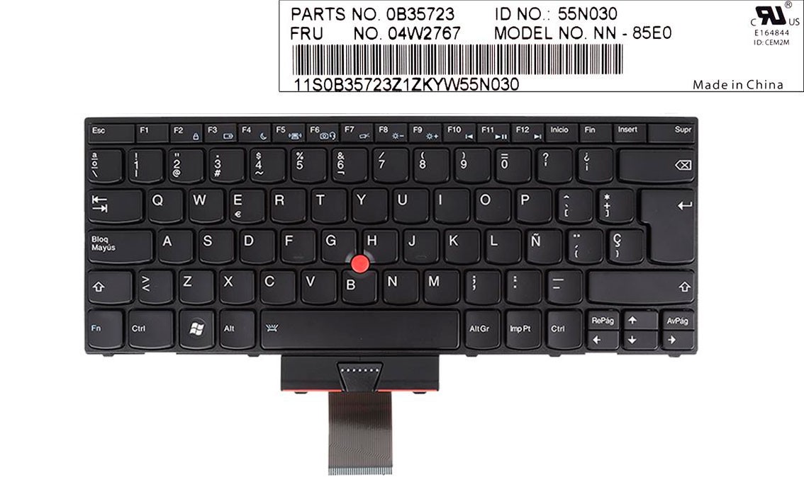 TECLADO ESPAÑOL LENOVO THINKPAD X1 2012 SERIES RETROILUMINADO | 04W2767 FRU04W2767 04W0990 FRU04W0990