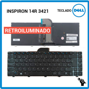 TECLADO ESPAÑOL DELL | INSPIRON 14R 3421 | RETROILUMINADO