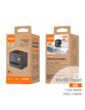 ADAPTADOR DE VIAJE UNIVERSAL CON PUERTOS USB | D04A