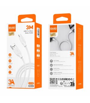 TURBO CABLE USB A MICRO USB 3.0M 3.0A BLANCO IDUSD C131B