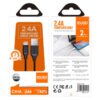 CABLE MICRO USB 2M 2.4A | NEGRO
