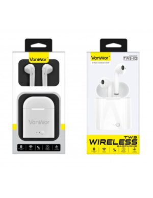 AURICULARES WIRELESS EARPHONE TWS-02 BLUETOOTH