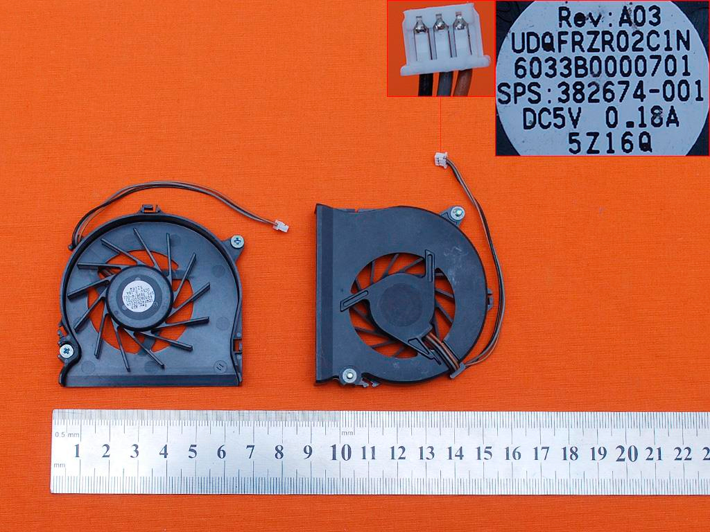 VENTILADOR CPU HP COMPAQ NX6120 NX6110 NC6120 NC6130 SERIES | 382674-001 UDQFRZR02C1N