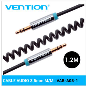 VENTION CABLE DE AUDIO M/M JACK 3.5MM | FLEXIBLE 1.2M | VAB-A03-1