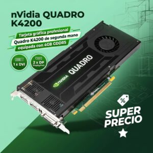 TARJETA GRÁFICA NVIDIA QUADRO K4200 4GB GDDR5 PCIe x16 FH