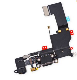 IPHONE 5S | FLEX CONECTOR DE CARGA + AUDIO + MICRÓFONO | NEGRO