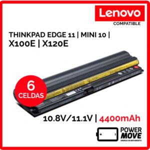 BATERIA LENOVO COMPATIBLE | THINKPAD EDGE 11 | MINI 10 | X100E | X120E | 4400mAh