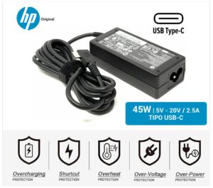 CARGADOR HP ORIGINAL 45W USB-C | 5V/2A 12V/3A 15V/3A