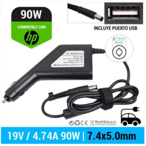 CARGADOR DE COCHE HP | 19V / 4.74A | 7.4 x 5.0mm | 90W