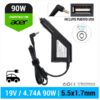 CARGADOR DE COCHE ACER | 19V / 4.74A | 5.5 x 1.7mm | 90W