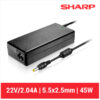 CARGADOR SHARP COMPATIBLE | 22V / 2.04A | 5.5 x 2.5mm | 45W