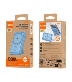 BATERIA EXTERNA MAGNETICA TRANSPARENTE ECO MAG PRO CON POWERBANK 10000MAH 20W | IDUSD P21D