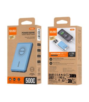 BATERIA EXTERNA MAGNETICA TRANSPARENTE ECO MAG SLIM CON POWERBANK 5000MAH 20W | IDUSD P20D