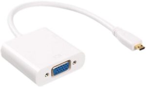 ADAPTADOR MCRO HDMI TIPO D A VGA | BLANCO
